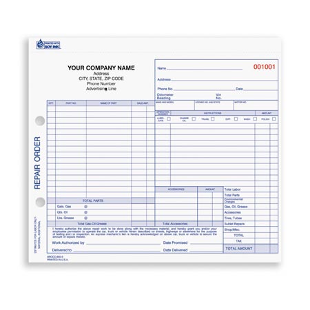 auto repair orders